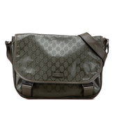 グッチ GGインプリメ 斜め掛け ショルダーバッグ 201732 カーキグリーン PVC レザー レディース GUCCI 【中古】